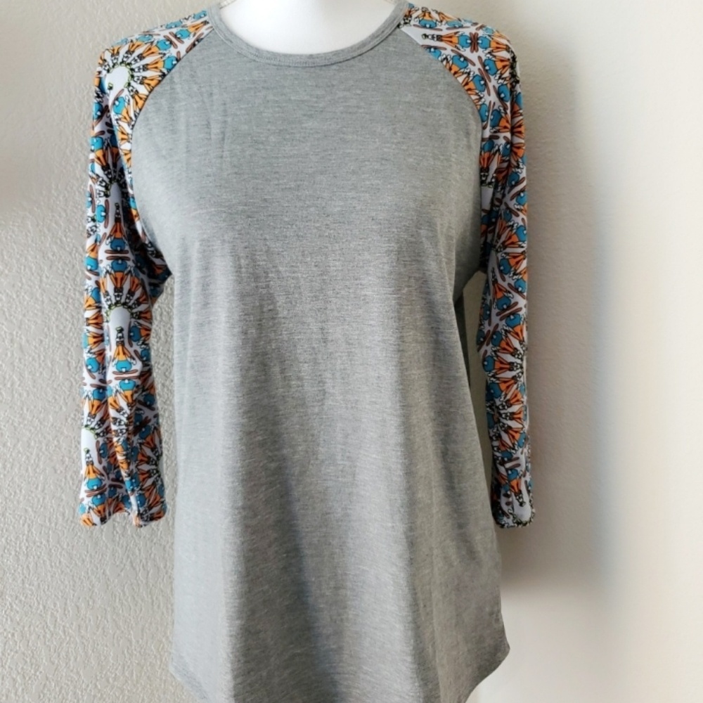 Lularoe Disney Solid Body Randy with Goofy Sleeves